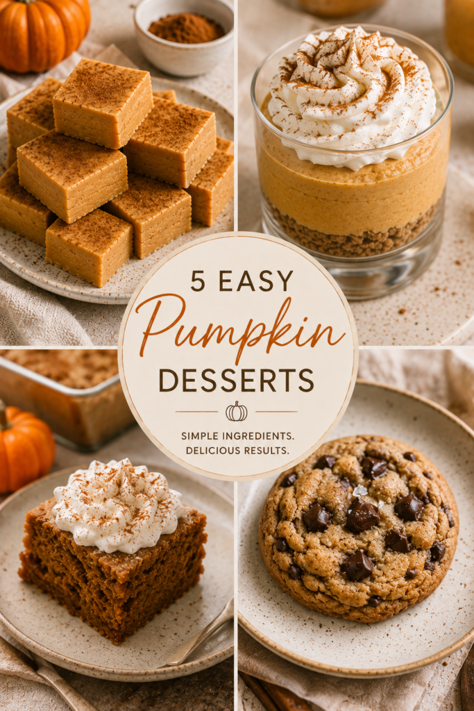 5 Easy Pumpkin Desserts with 5 Ingredients or Less